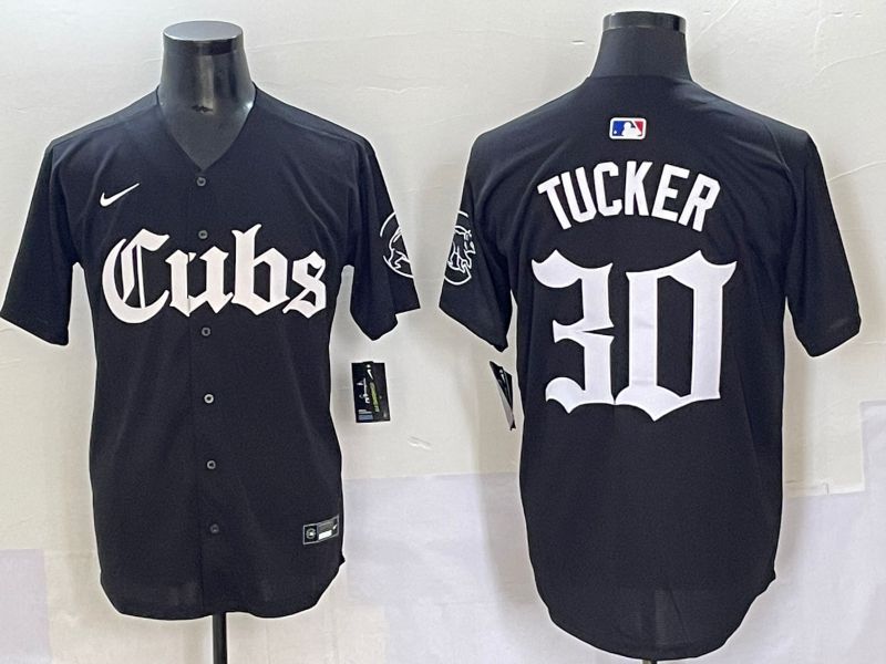 Men 2025 Chicago Cubs #30 Tucker Black Five generations Joint Name Nike MLB Jersey style 1->new york mets->MLB Jersey